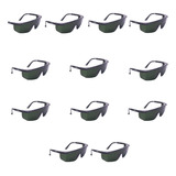 Kit 12 Óculos De Proteção Antirrisco Epi Trabalhador Impacto Cor Da Lente Verde