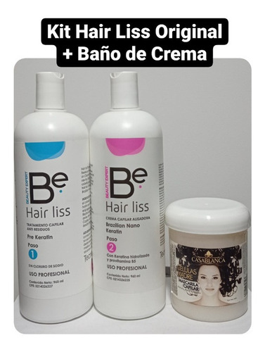 Keratina Hair Liss + Baño Crema - mL a $42