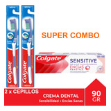 Pasta Dental Colgate Sensitive Proalivio + 2 Cepillos (pack)