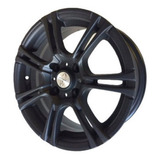 Llanta Deportiva Eb R15 Rn 4x100 Chevrolet Vw Negro Mate