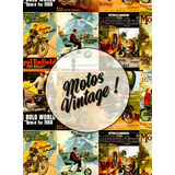 Motos Vintage! Lámina Decoupage Autoadhesiva 30 X 42 Cm