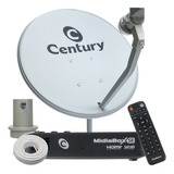 2 Kit Receptor Digital Century Midiabox Antena Lnbf Ku Cabo