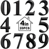 20 Números De Casa Autoadhesivos 3d Puertas Y Buzones,...