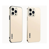 Case Protectora Iphone12 Promax Funda Metal Aluminio Oro
