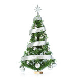 Arbolito De Navidad 80cm + Kit X30 Plata Cybermonday