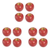 12 Manzanas Rojas Artificiales Grandes, Fruta Decorativa