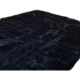 Alfombra Pelo Largo Costa Oro Shaggy Color Negro Felpudo - De 2m X 1.5m