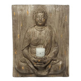 Imagen Cuadro Decorativo Buda Relieve Con Porta Vela 58 Cm