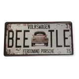 Placa Matricula Beetle Clasico Vw Decoracion Auto Taller