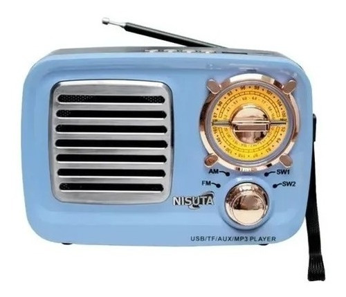 Radio Retro Vintage Parlante Nisuta Ns-rv15 Bluetooth Fm/am 