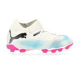 Botines Fútbol Puma Future 7 Match Fg Ag Junior Tapones Bla