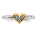 Anillo Apilable Expressions Heart Con Diamante De 0.040 Quil