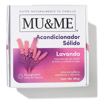 Acondicionador Solido Mu&me Lavanda 140gr | Meses sin interés