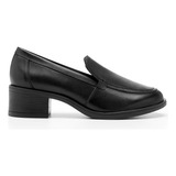 Zapato Dama Flexi 119509 Tacón Ancho Confort Piel Negro Lc