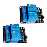 2 Piezas De Modulo Relevadores Relay 2 Canales 5v Rele Avr