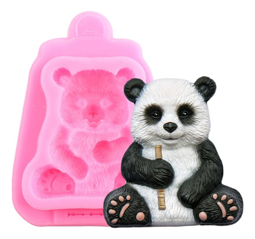 1pcs Molde De Silicona Panda Fondant Chocolate Pasta Resina