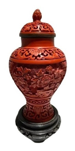 Antigua Laca China Potiche Oriental Original C Base