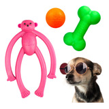 Brinquedo Para Cachorro Pequeno Boneco Maciço Macaco Petshop