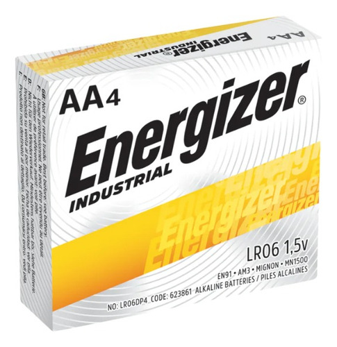 Batería Pila Energizer Industrial Alkaline 10 Años /4 Piezas