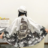 Kimono Japonés Mujer Largo Abrigo Yukata Dragon