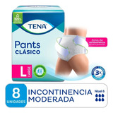 Pañales P/ Adultos Tena Ropa Interior Pants Clásico L X 8 u