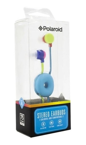 Audifonos Inear Manos Libre Polaroid Earbuds Azul