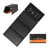 Cargador Solar Plegable 21w Usb Dual Portátil