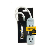 Multitoma Electrica 3 Salidas 0.5m Cable Color Blanco 127v/220v