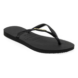 Ojotas Havaianas Slim Logo Metallic Mujer 3 Solo Deportes