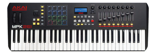 Controlador Akai De Teclado Midi Usb De 61 Teclas Mpk261