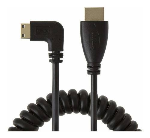 Cable Mini Hdmi Macho A Hdmi Macho En Espiral 90°