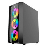 Gabinete Gamer Morpheus Jx188-17 / 4 Fan/3f/1b Color Negro