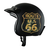 Casco Vertigo Abierto Vintage Black Route66 L