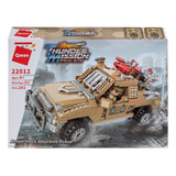 Pickup Militar Thunder Mision Ladrillos + Figura Compat Qman