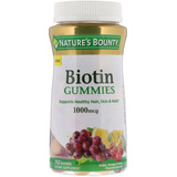 Nature´s Bounty Biotina 1000 Mcg Suplemento Con 110 Gomitas 