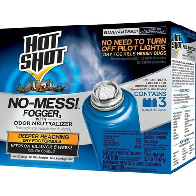 Hot Shot Fogger No Mess Mata Insectos  (3 Latas) | MercadoLibre