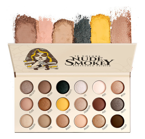 Nude Naked - Paleta De Maquillaje De Sombra De Ojos De 18 To