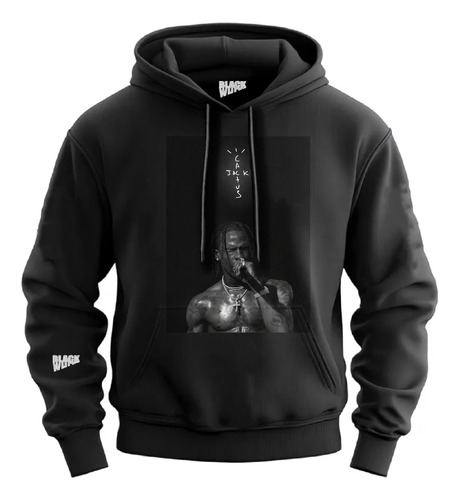 Sudadera Negra Travis Scott Hip Hop | Meses sin interés
