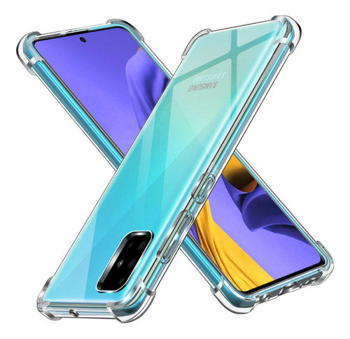 Funda Tpu Antigolpes Transparente Para Samsung  + Vidrio