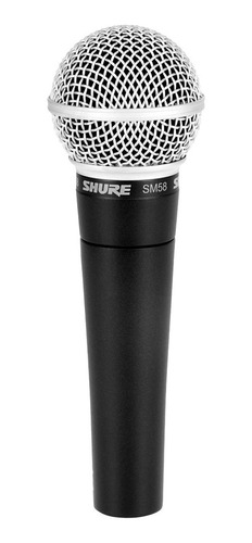 Microfone Shure Sm58-lc Cardioide Dinâmico Preto/prateado