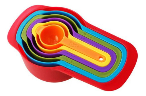 Juego 6 Cucharas Medidoras Reposteria Utensilios Cocina 