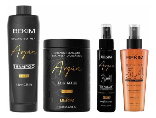 Kit Bekim Shampoo 1,2l Máscara 1k Serum Bb Cream P. Térmico