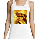 Musculosa Mujer Oro Gold Barra Lingotes Dinero Dorado P1