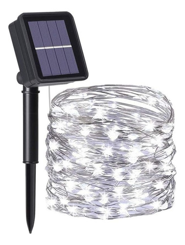 Alambre De Luz Led Con Panel Solar Impermeable 10m