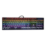 Teclado Gamer Hp Gk320 Qwerty Español Color Negro Con Luz Rainbow