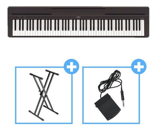 Piano Yamaha P45 Con Base Xx Importada Y Pedal