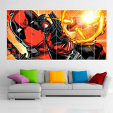 Cuadro Poliptico Deadpool Arma Marvel Comics Xxl 192x100cm