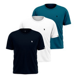 Kit 2 Camisas Pluz Size Masculina Camiseta Básica G1 Ao G4 