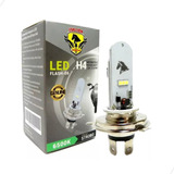 Lampada Farol Super Led H4 Moto 6500k Efeito Xenon Strobo