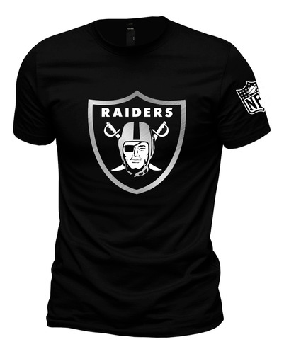 Playera Raiders Oakland Los Angeles Las Vegas Negra